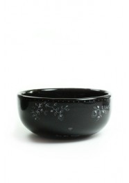 Bowl Cerâmica Preto Flores by Lu De Mari