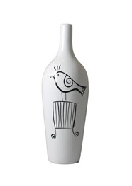 Garrafa Kawa Branca by Aline Maia - 30x10cm