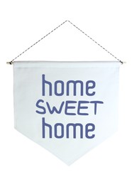 Wall Flag (Estandarte) Azul Marinho Home Sweet Home by Studio Mirabile