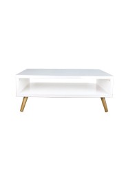 Mesa de Centro Retangular Off White Coleção Basic (90 cm x 35 cm x 54 cm)