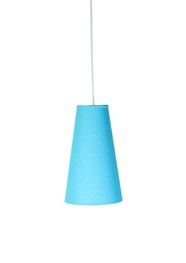 Pendente com Cúpula Cônica em Tecido Azul P Linha Essential by Studio Mirabile