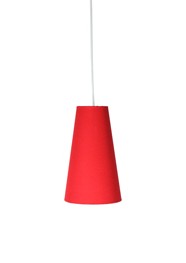 Pendente com Cúpula Cônica em Tecido Vermelho P Linha Essential by Studio Mirabile