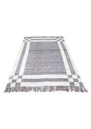 Tapete Branco com Marrom Linha Mirabile Essential by Mirabile Decor (1,98 m x 1,38 m)
