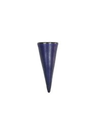Vaso de Parede Cone Azul Escuro Fosco by Leí e Augusto Cerâmica (14 cm x 05 cm)