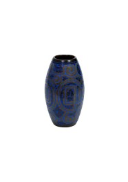 Vaso Macapá Azul Marajoara by Polo Ceramista de Icoaraci (24 cm x 14 cm)