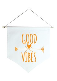 Wall Flag (estandarte) Laranja Good Vibes by Studio Mirabile