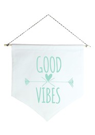 Wall Flag (estandarte) Verde Good Vibes by Studio Mirabile