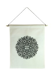 Wall Flag Preta Mandala by Milton Toledo & Studio Mirabile