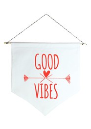 Wall Flag (estandarte) Vermelha Good Vibes by Studio Mirabile