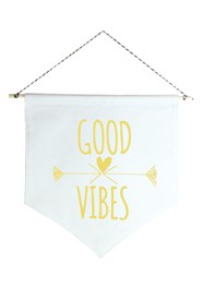 Wall Flag (Estandarte) Amarela Good Vibes by Studio Mirabile