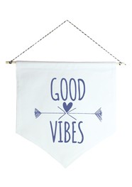 Wall Flag (Estandarte) Azul Marinho Good Vibes by Studio Mirabile