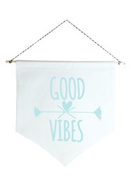 Wall Flag (estandarte) Azul Good Vibes by Studio Mirabile