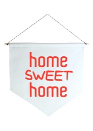 Wall Flag (Estandarte) Vermelha Home Sweet Home by Studio Mirabile