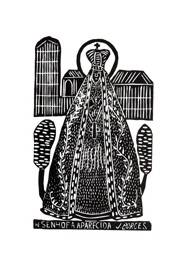 Xilogravura by J. Borges - Nossa Senhora Aparecida (Tamanho 66 x 48 cm)