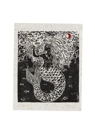 Xilogravura Yemoja- Catarina Dantas "Mangarataia" (40 cm x 30 cm)