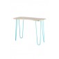 Aparador em Madeira Maciça Eucalipto - Coleção Hairpin Elegance - Turquesa