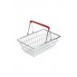 Cestinha Retrô Supermercado - Alça Vermelha - 9x23x15cm - Coleção Mirabile Essential