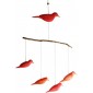 Mobile Cinco Pássaros by Criqué Caiçara  (70 cm x 50 cm)