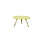 Mesa de Centro Redonda Amarela Coleção Basic (60 cm x 31,5 cm x 60 cm)