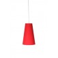 Pendente com Cúpula Cônica em Tecido Vermelho P Linha Essential by Studio Mirabile