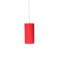 Pendente com Cúpula Redonda Longa em Tecido Vermelho Linha Essential by Studio Mirabile