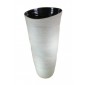 Vaso Cerâmica Natural com Preto by Paula Almeida