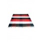 Tapete Xadrez Vermelho e Laranja  Linha Mirabile Essential by Mirabile Decor (1,55 m x 1,52 m)