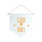 Wall Flag Laranja Good Vibes by Studio Mirabile