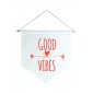 Wall Flag Vermelha Good Vibes by Studio Mirabile