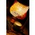 Luminária Articulada de Mesa com Base de Madeira e Cúpula de Barbante Ecológico Colorida (ambientada)