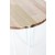 Mesa Lateral Redonda em Madeira Maciça Eucalipto - Coleção Hairpin Elegance - Branca