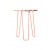 Mesa Lateral Redonda em Madeira Maciça Eucalipto - Coleção Hairpin Elegance - Coral