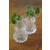 Mini vaso de vidro transparente Cinturado - 9x5x5cm - Coleção Mirabile Essential - 2 Peças