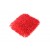 Tapete Cabeludo 45 x 45 cm - Vermelho - Coleção Mirabile Essential